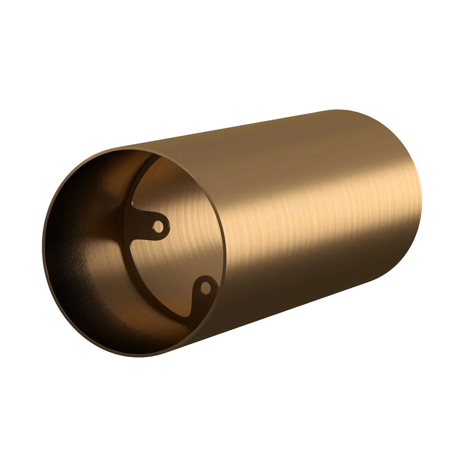 Tub-E14, metal tube for spotlight with double-ring E14 socket - Satin bronze - Image 3