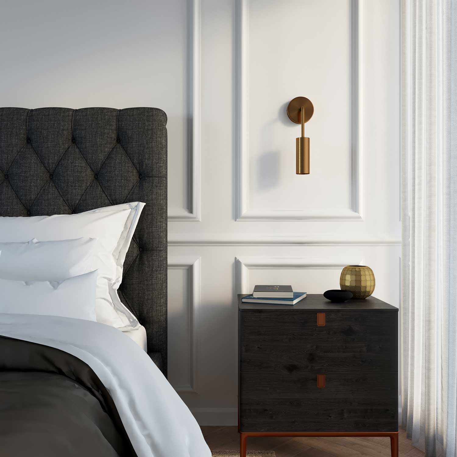 Tub-E14, metal tube for spotlight with double-ring E14 socket - Satin bronze - Image 5