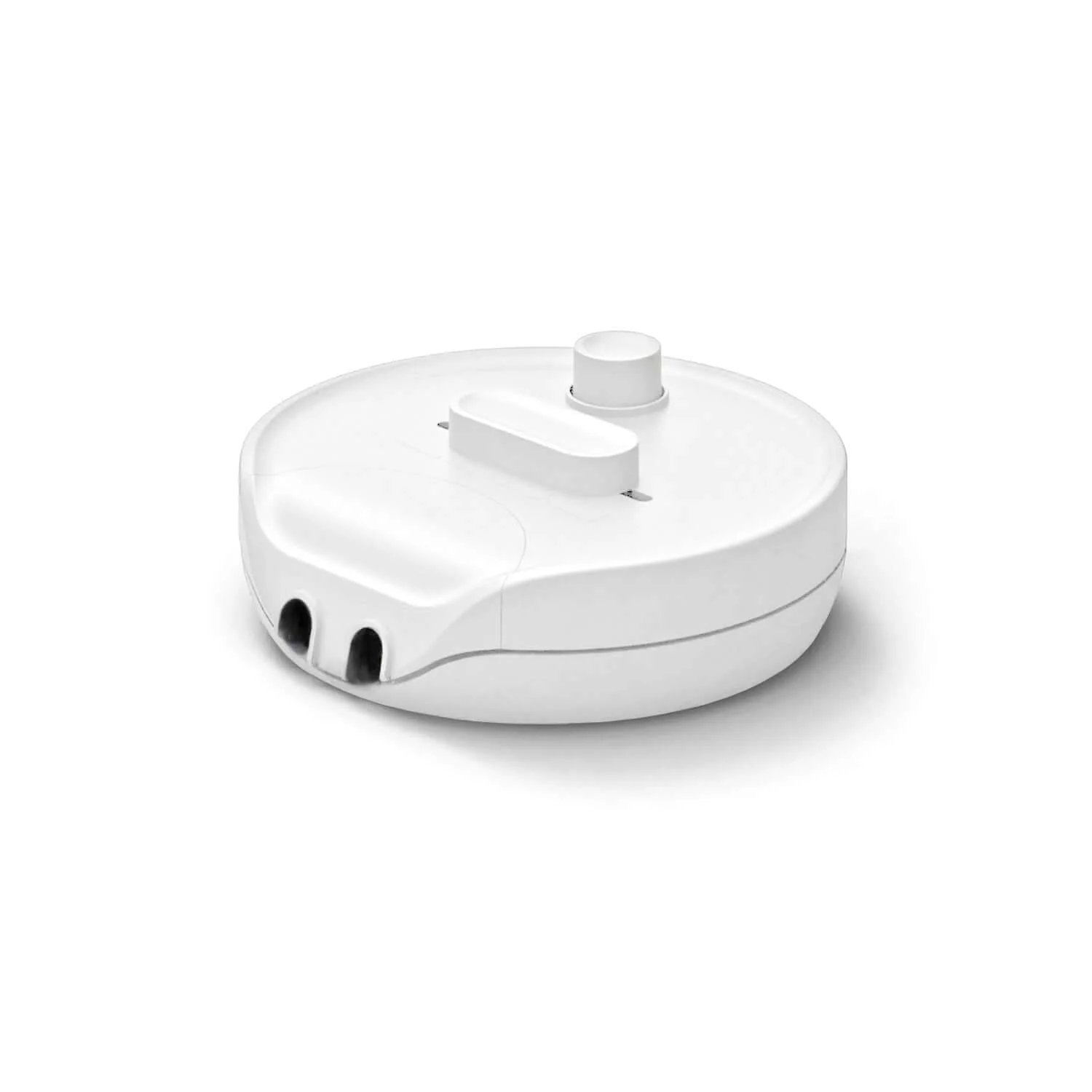 Universal round dimmer with button and ground terminal - White
