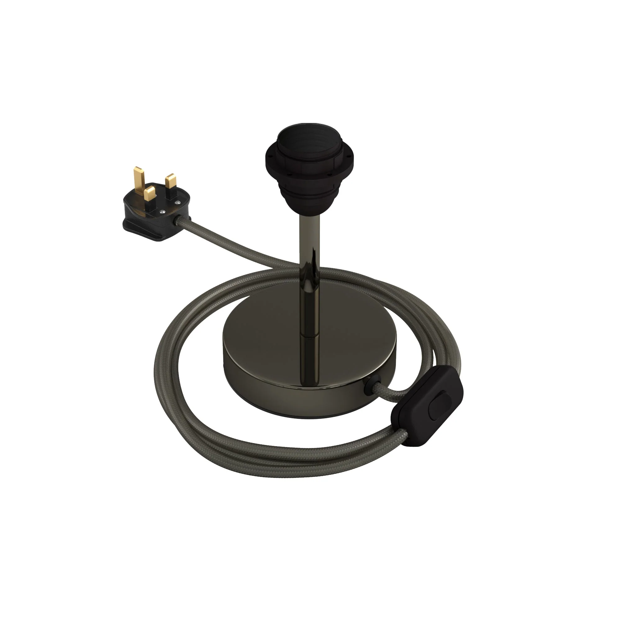Alzaluce for lampshade - Table lamp in metal and UK plug - Black pearl - Image 5