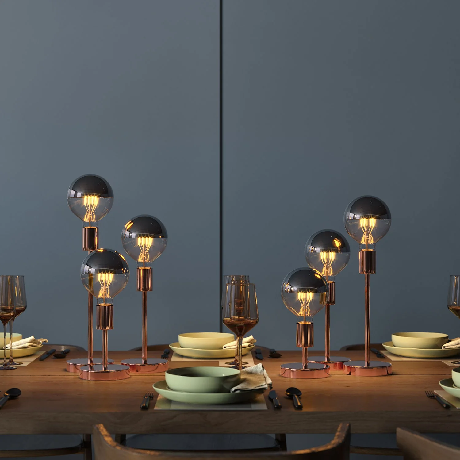 Alzaluce - Metal table lamp with UK plug - Copper - Image 2