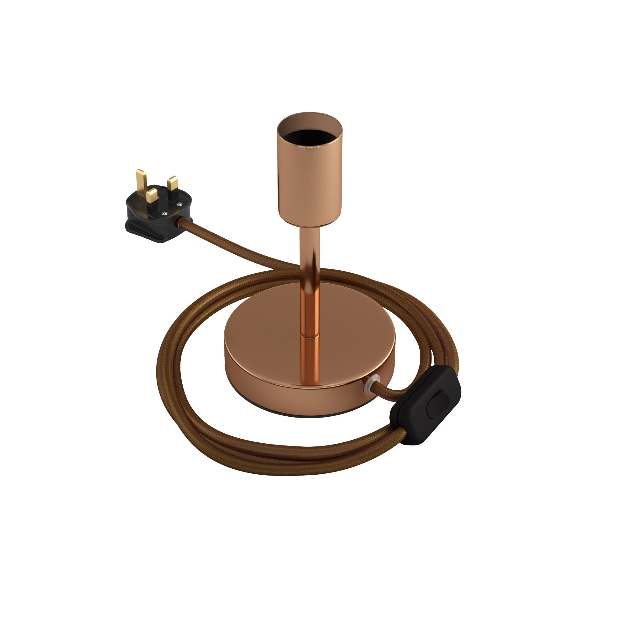 Alzaluce - Metal table lamp with UK plug - Copper - Image 5
