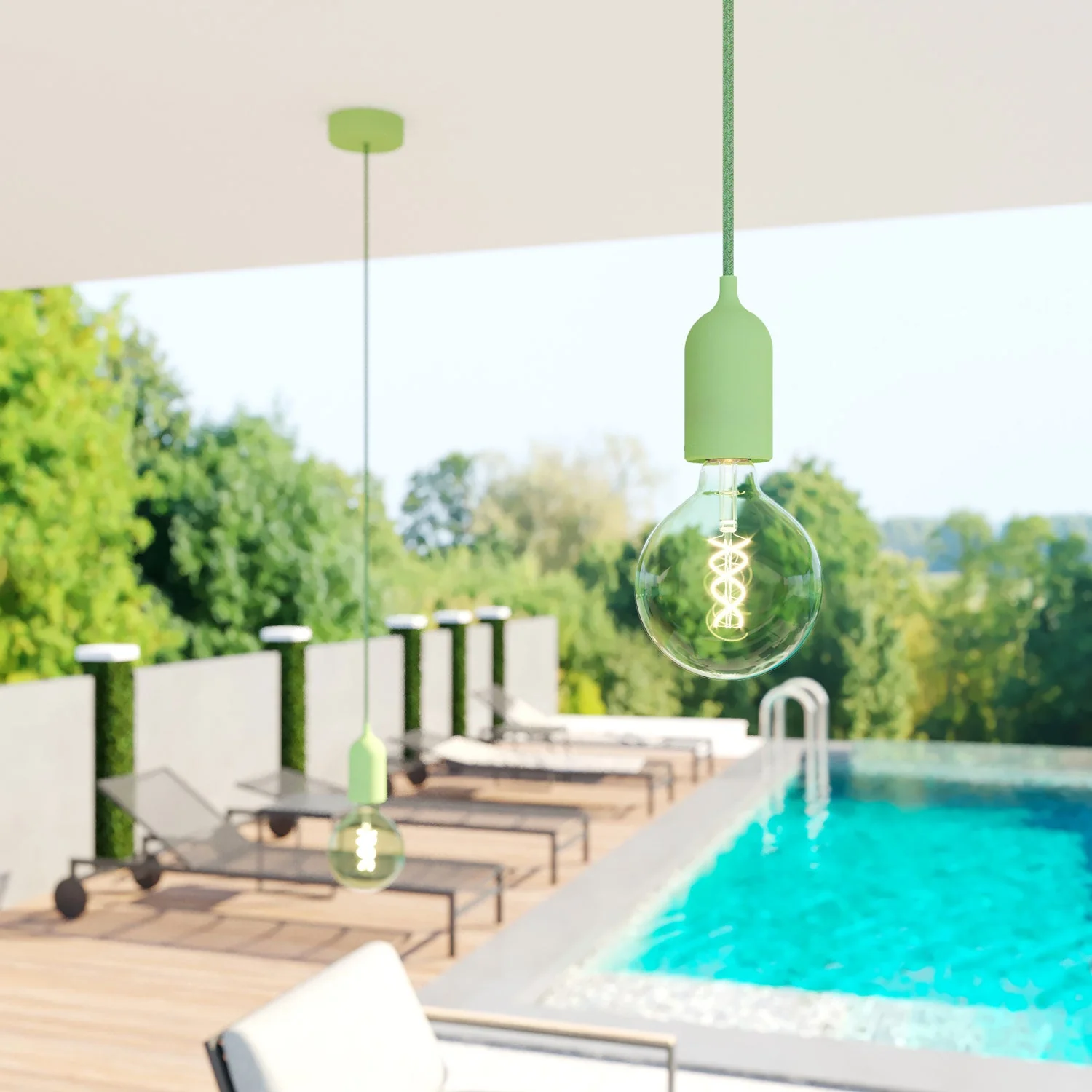 UV-resistant round electric cable with Green Pixel Bronte SX08 cotton covering for outdoor use - Compatible with Eiva Outdoor - Image 3