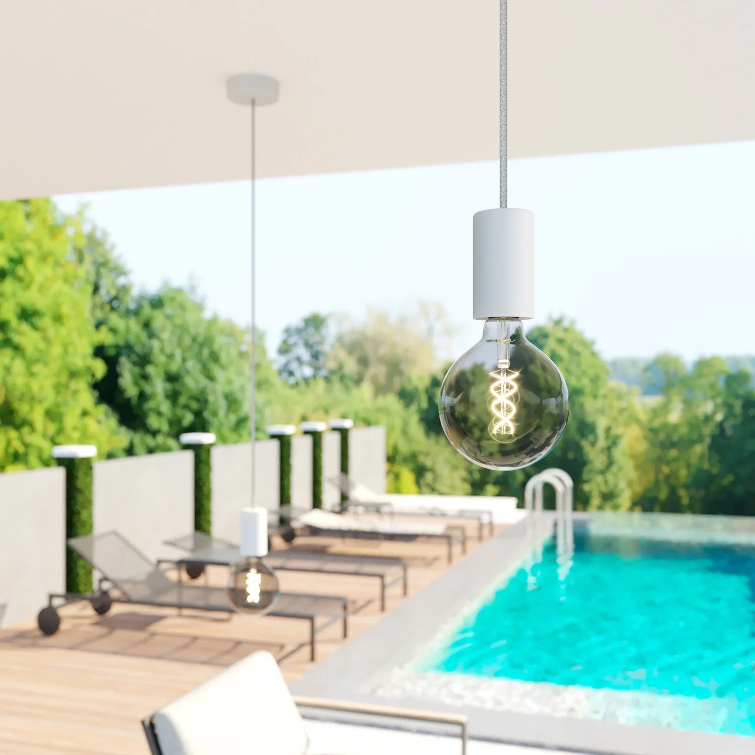 UV-resistant round electric cable with natural Grey SN02 linen lining for outdoor use - Compatible with Eiva Outdoor - Image 3