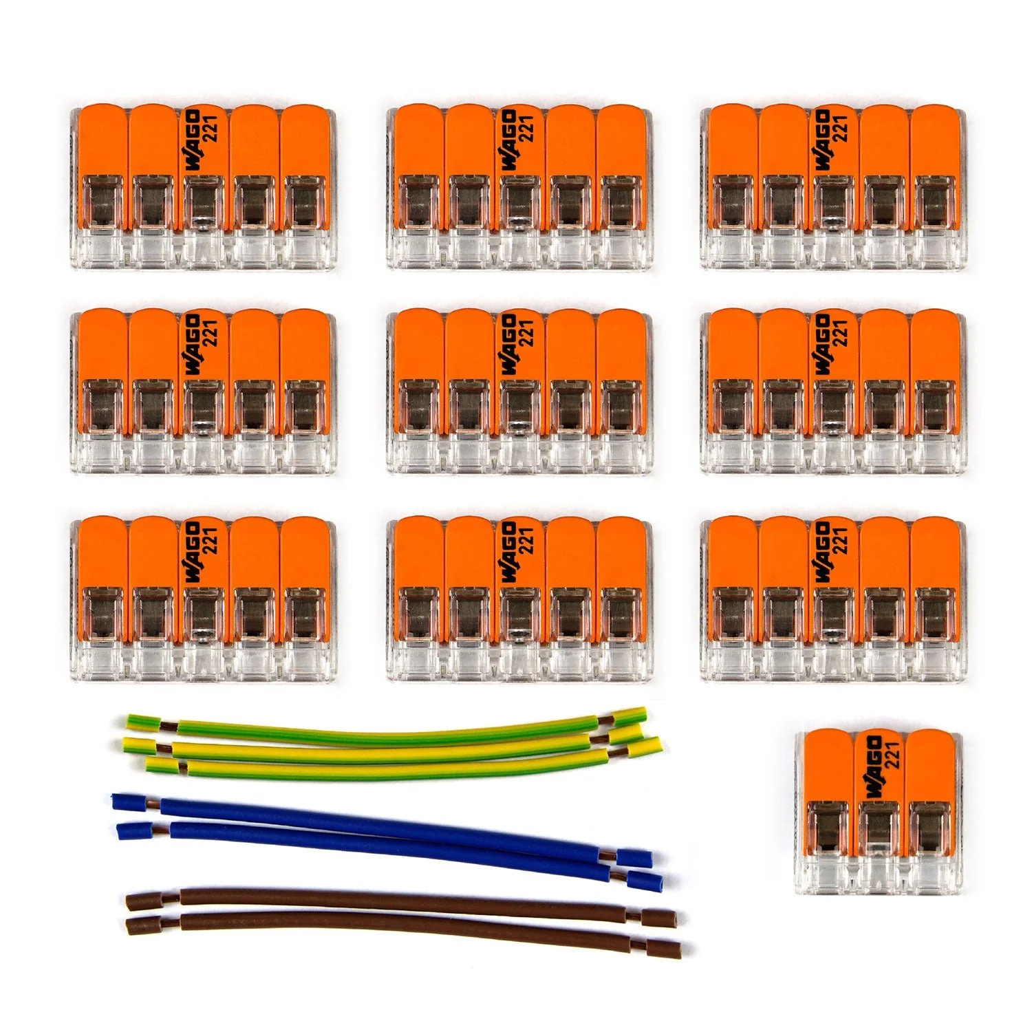 WAGO connection kit compatible with 3x cord for 10-hole ceiling canopy