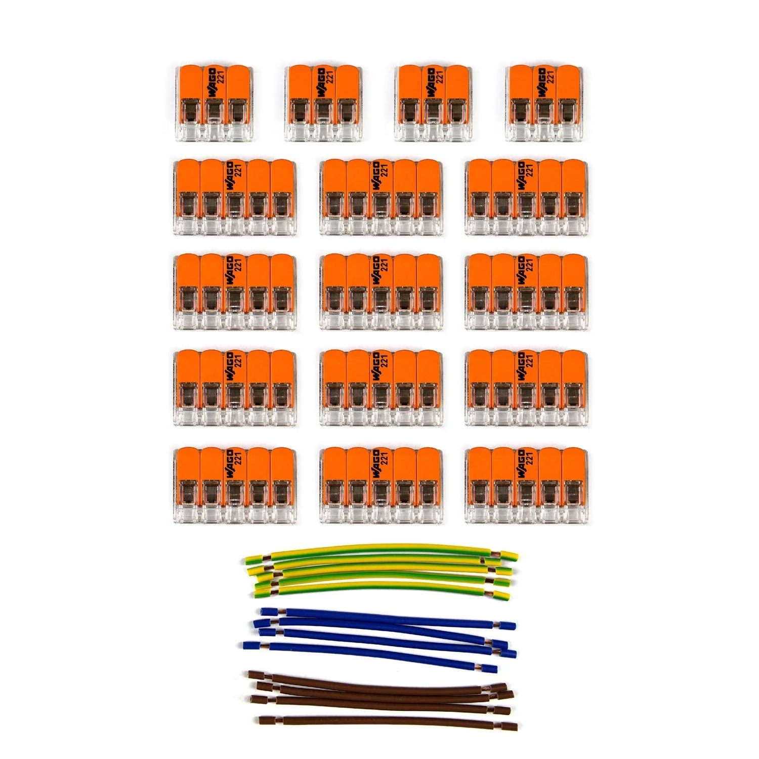 WAGO connection kit compatible with 3x cord for 14-hole ceiling canopy