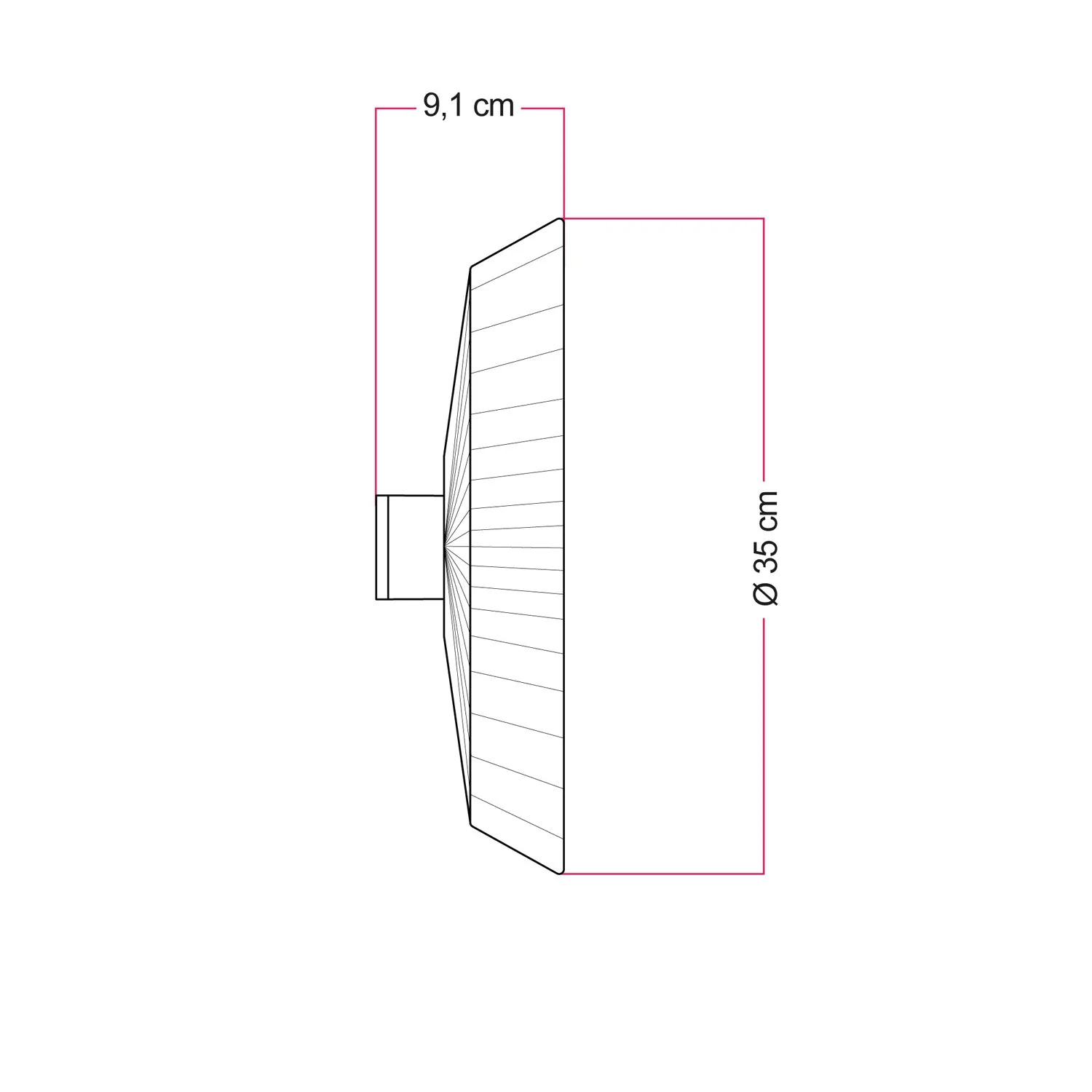 Wall and ceiling lamp with Moorea raffia lampshade - Image 4