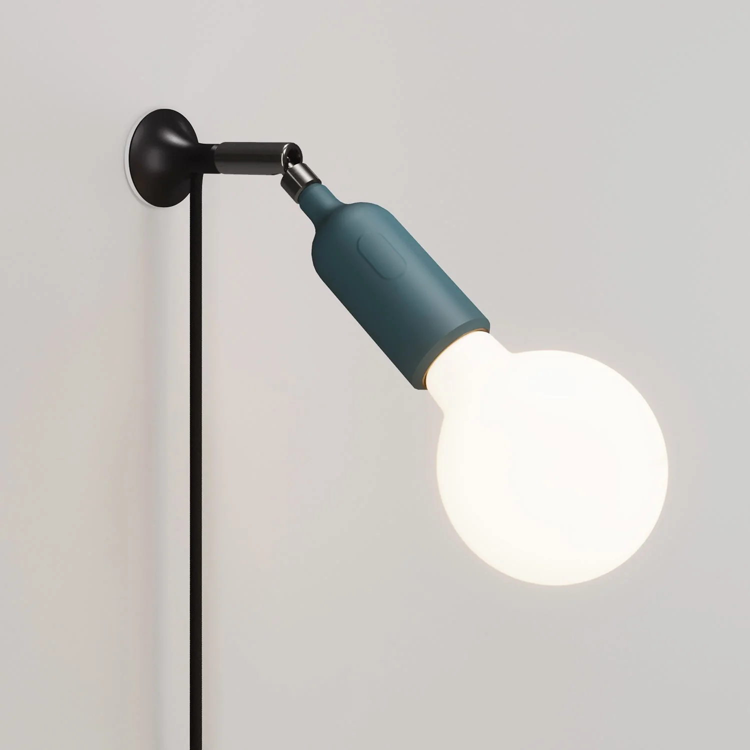 MAG-Y wall lamp with joint and silicone socket with switch - Petrol