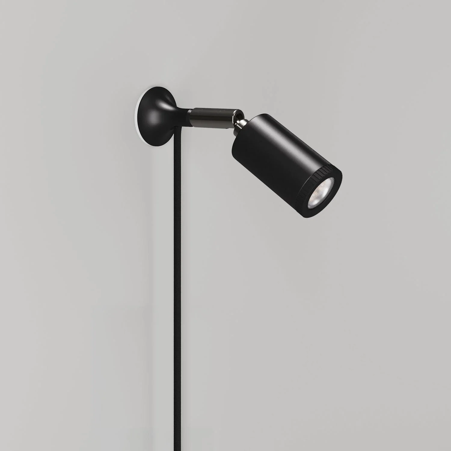 MAG-Y wall lamp with joint, spot light, and UK plug - Black - Image 5