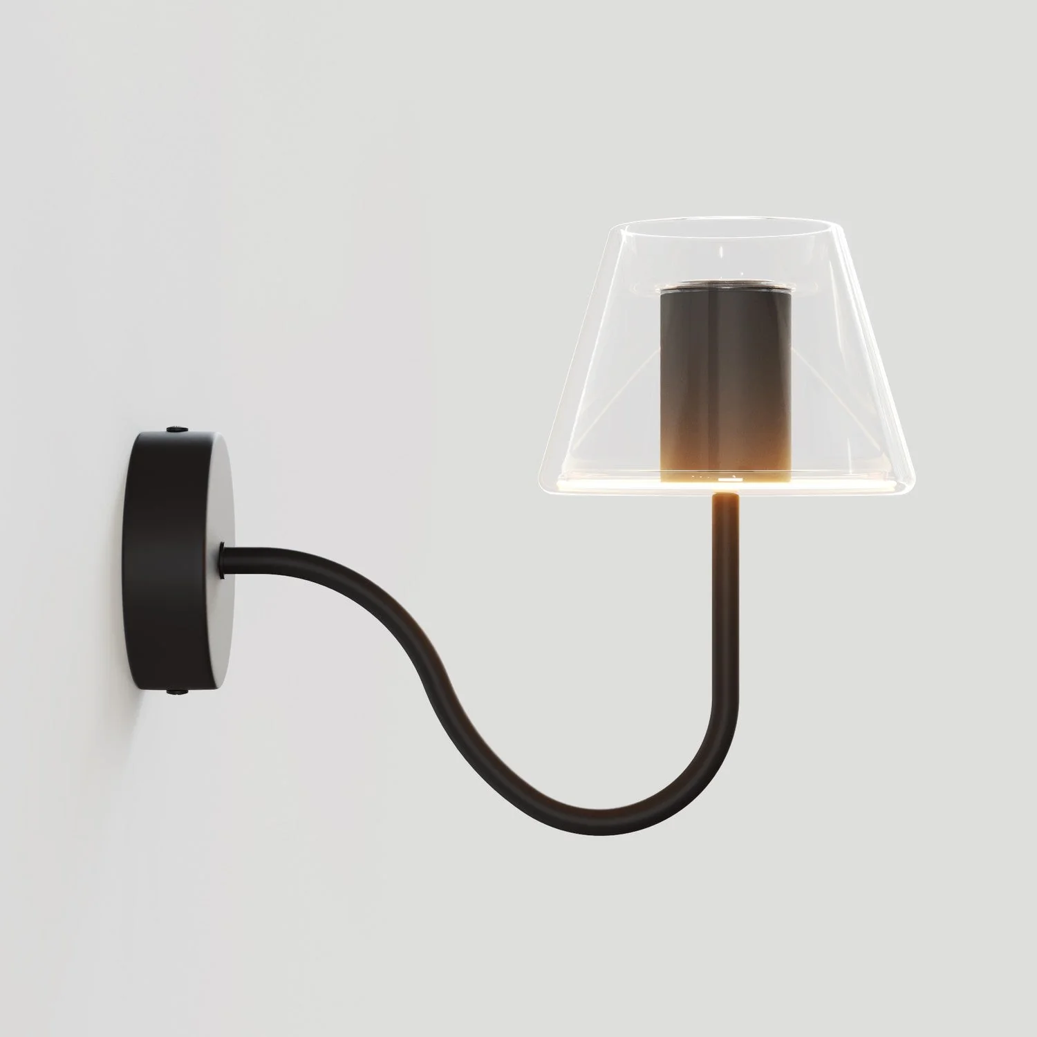 Fermaluce G07 wall light with S extension - Black