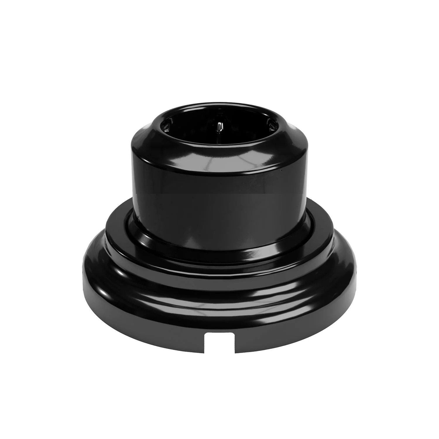 Wall Schuko socket kit with porcelain base - Black