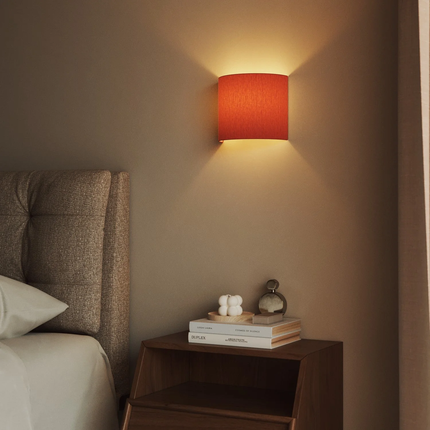 Ventola wall light with Cinette lobster fabric lampshade - Made in Italy - Image 2