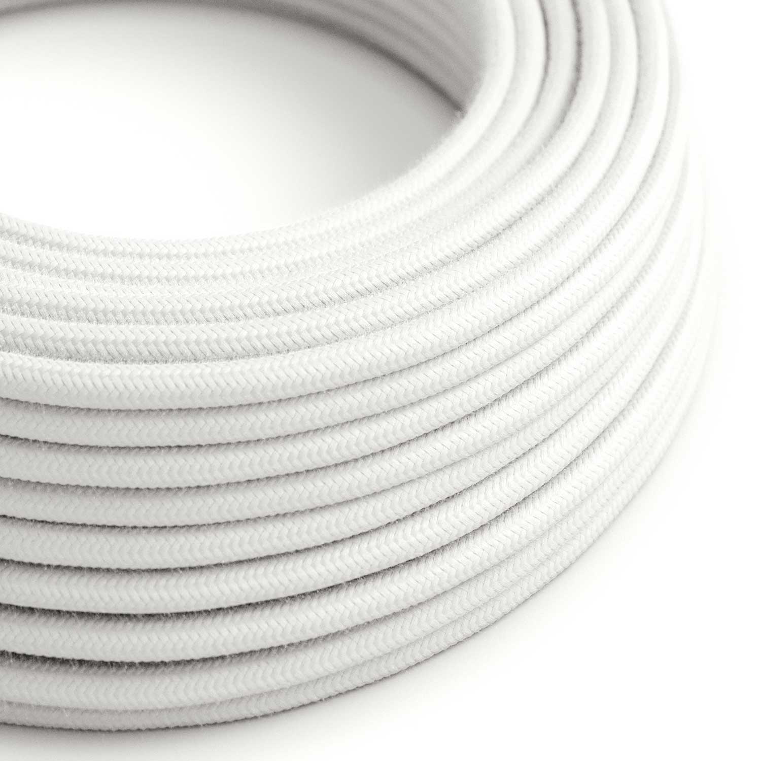 Optical White Cotton Cord - The Original Creative-Cables - RC01 round 2x0.75mm / 3x0.75mm