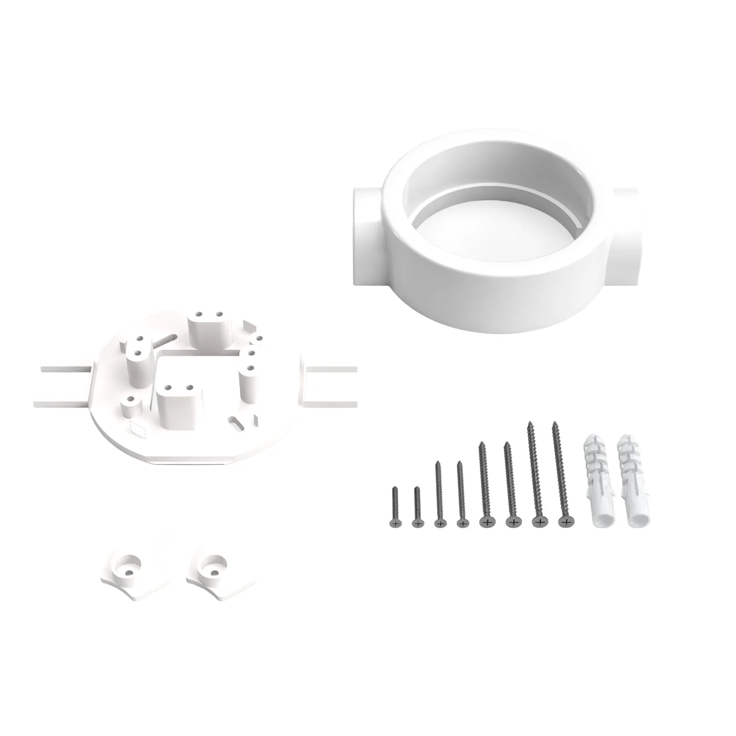 White porcelain base for electrical outlet and switch/selector compatible with Creative-Tubes - from 1 to 4 outputs - Image 17