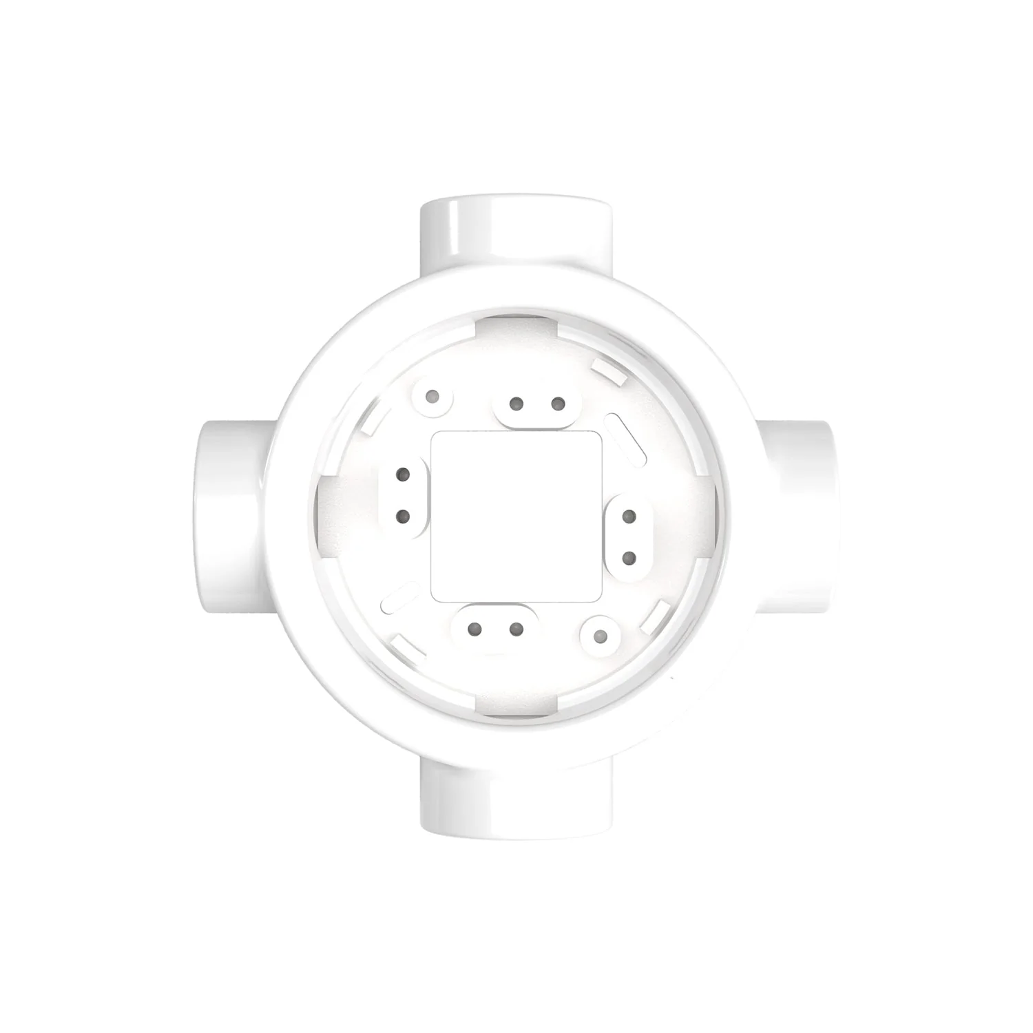 White porcelain base for electrical outlet and switch/selector compatible with Creative-Tubes - from 1 to 4 outputs - Image 30