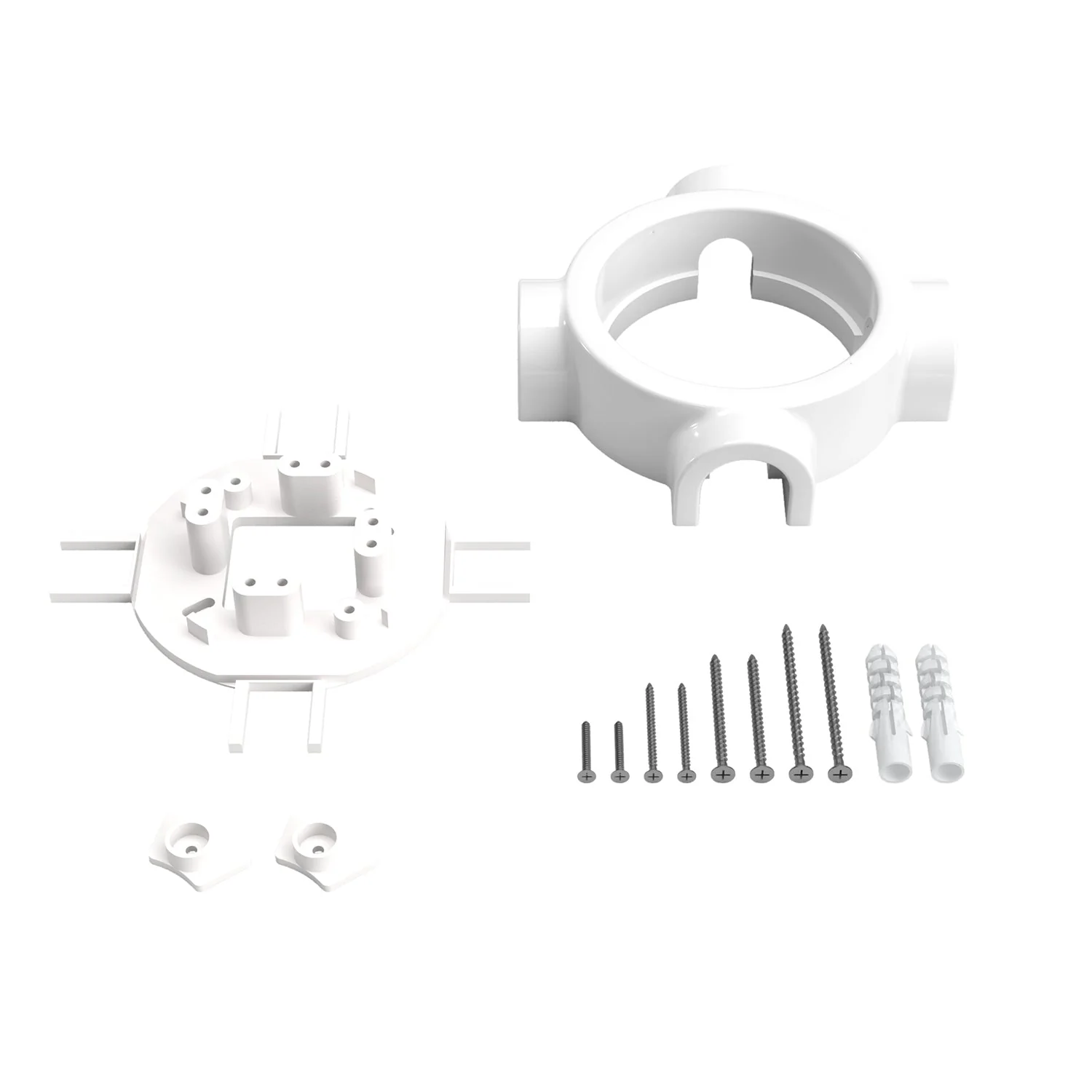 White porcelain base for electrical outlet and switch/selector compatible with Creative-Tubes - from 1 to 4 outputs - Image 31