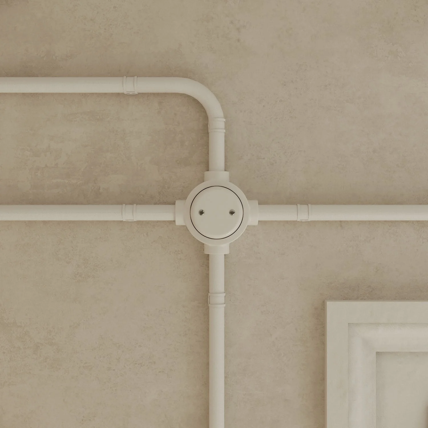 White porcelain base for electrical outlet and switch/selector compatible with Creative-Tubes - from 1 to 4 outputs - Image 32