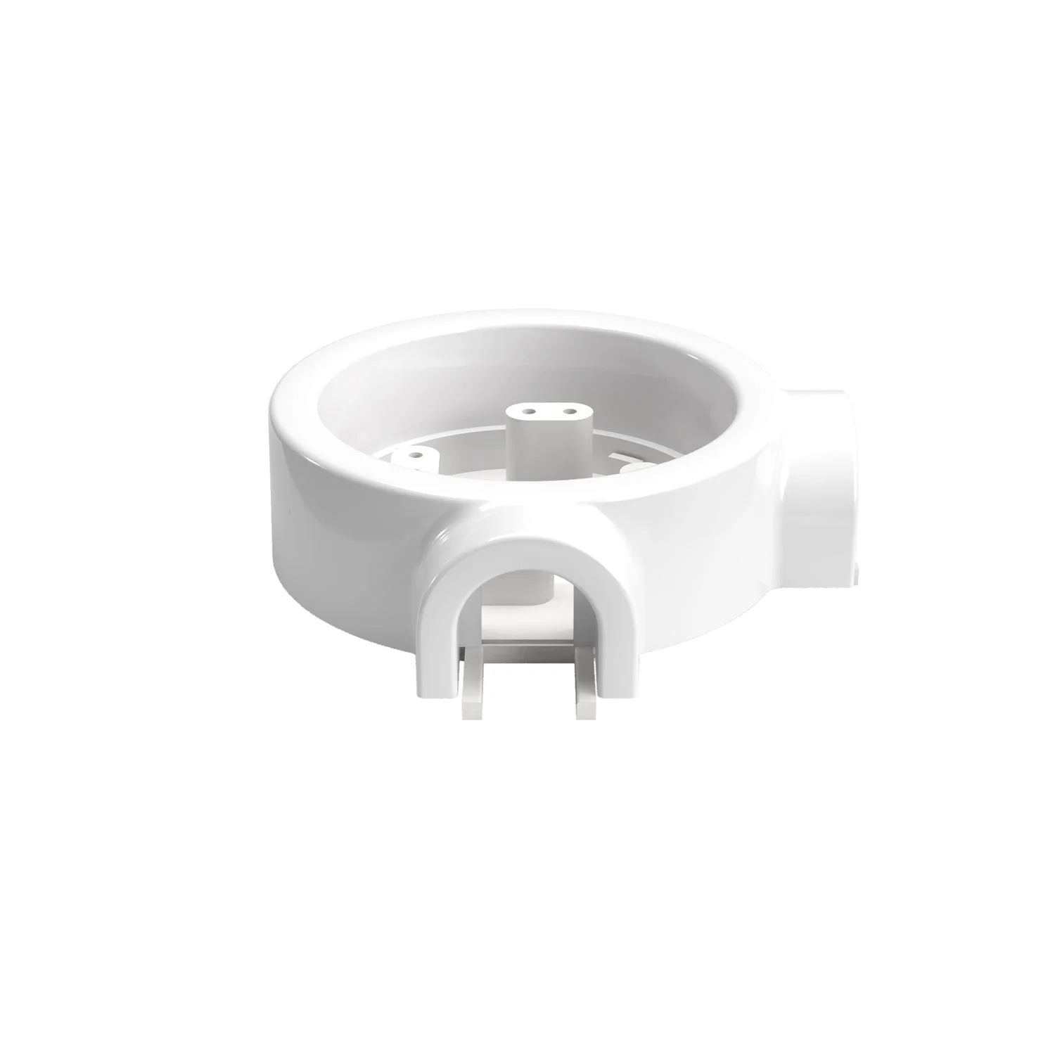 White porcelain base for electrical outlet and switch/selector compatible with Creative-Tubes - from 1 to 4 outputs - Image 8