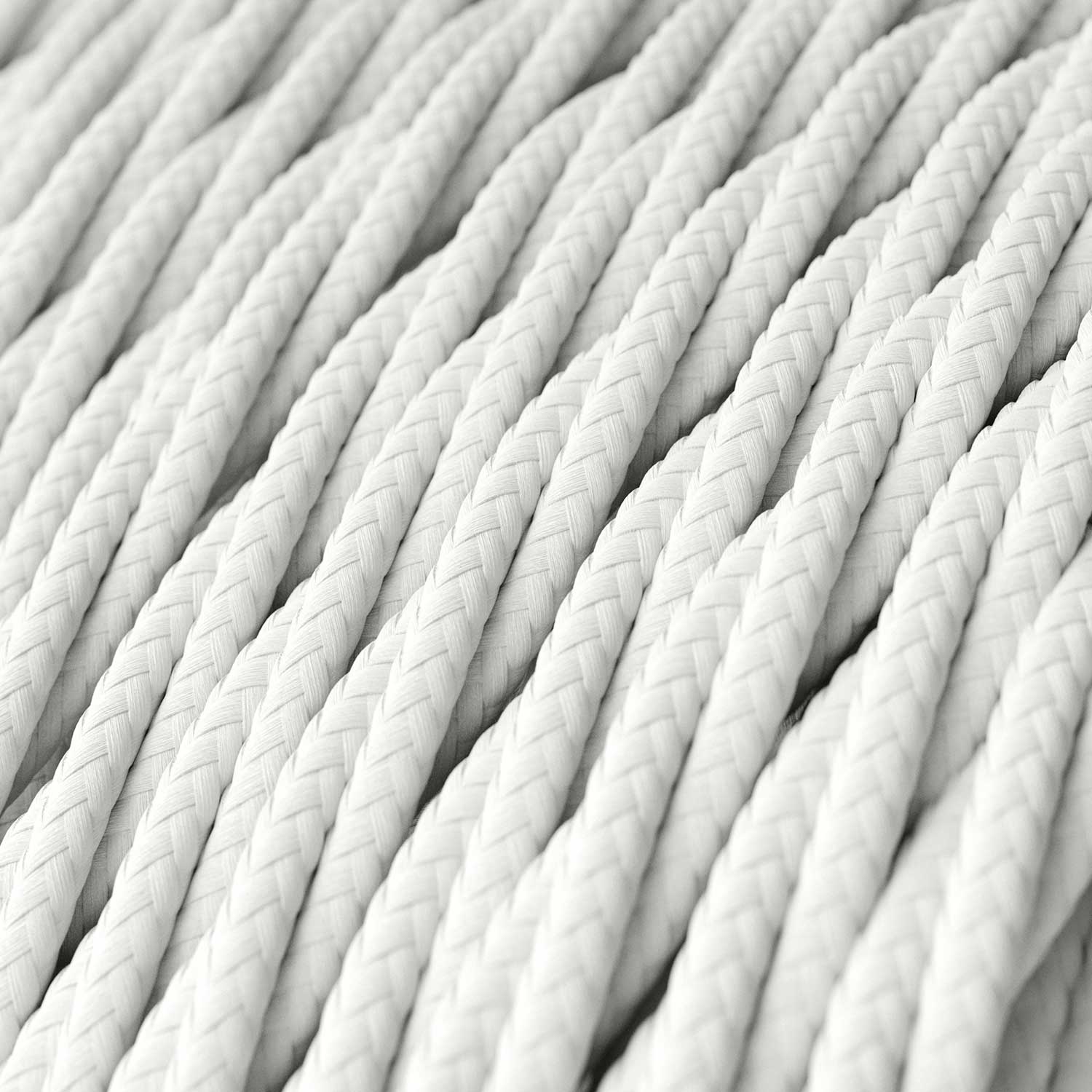 White Rayon covered twisted electric cable - TM01 - Image 2