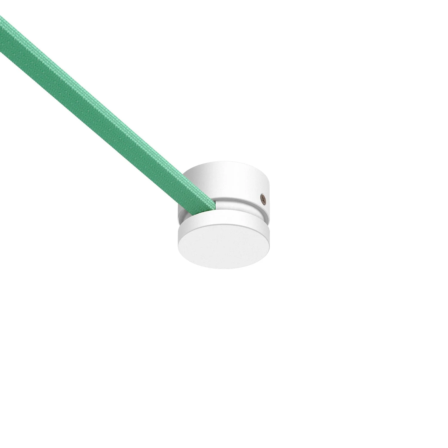 Wooden end terminal for cord for string lights and Filé system. Made in Italy - White