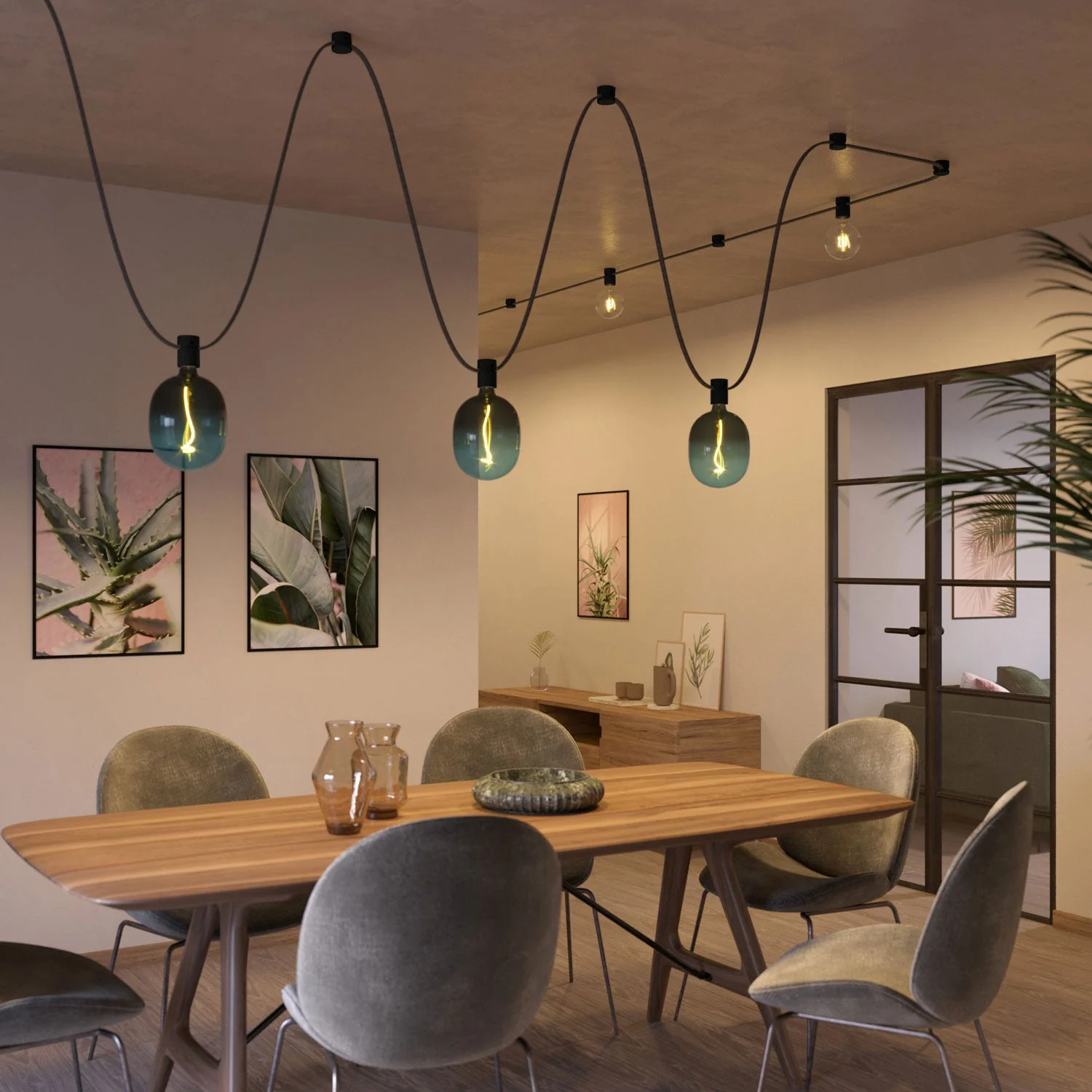 Wooden cord guide for string lights cord and Filé system. Made in Italy - Black - Image 7