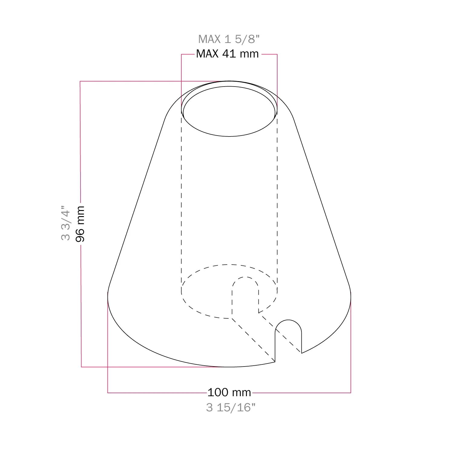Wooden lamp base - Cone - Image 5