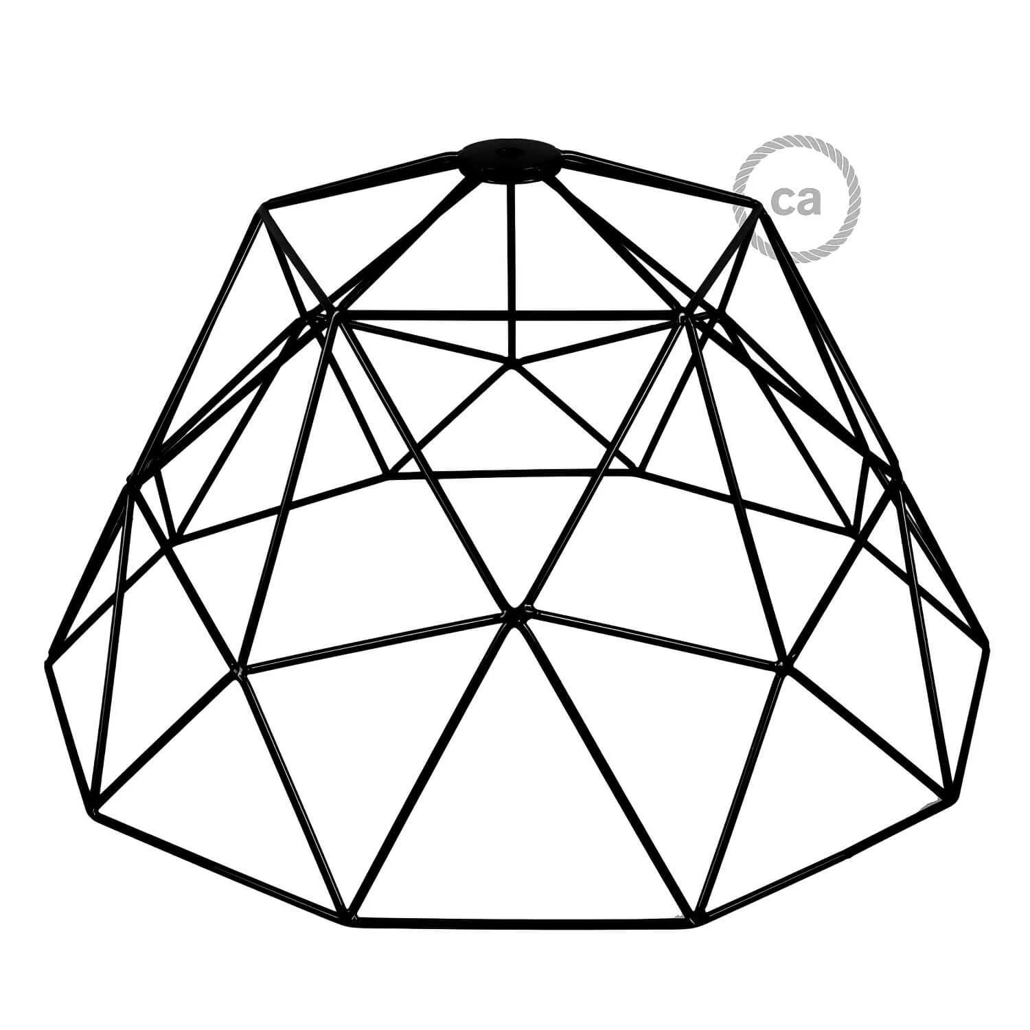 Gabbia XL Dome metal lampshade with E27 socket - Black - Image 3